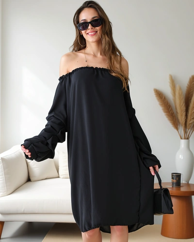 Royalfashion Smooth women's dress a la Spanish with frills