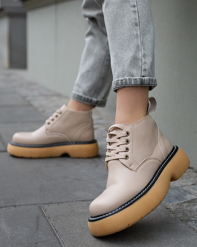Women's boots in beige Tarraf- Footwear