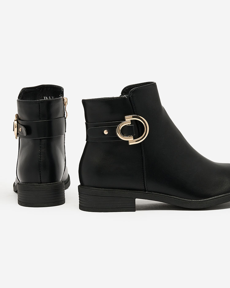 Royalfashion Black women's boots a'la sztyblety with embellishments Ederte