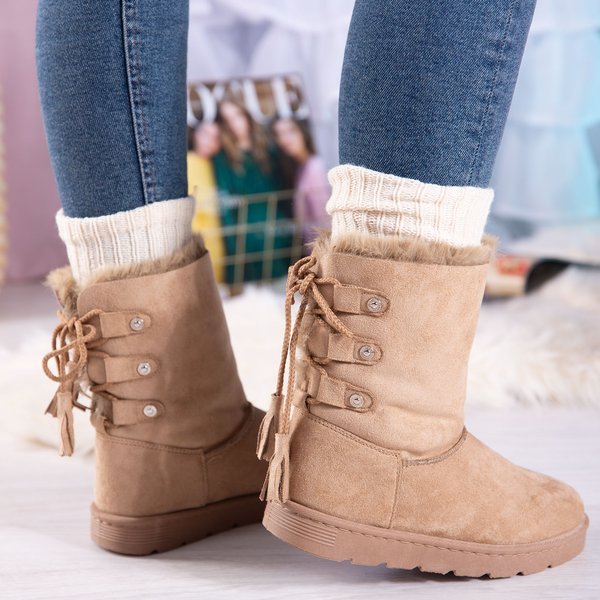 Brown snow boots with Eveleen binding - Footwear