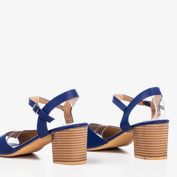 Dark blue sandals on the upper Loaha post - Footwear 1