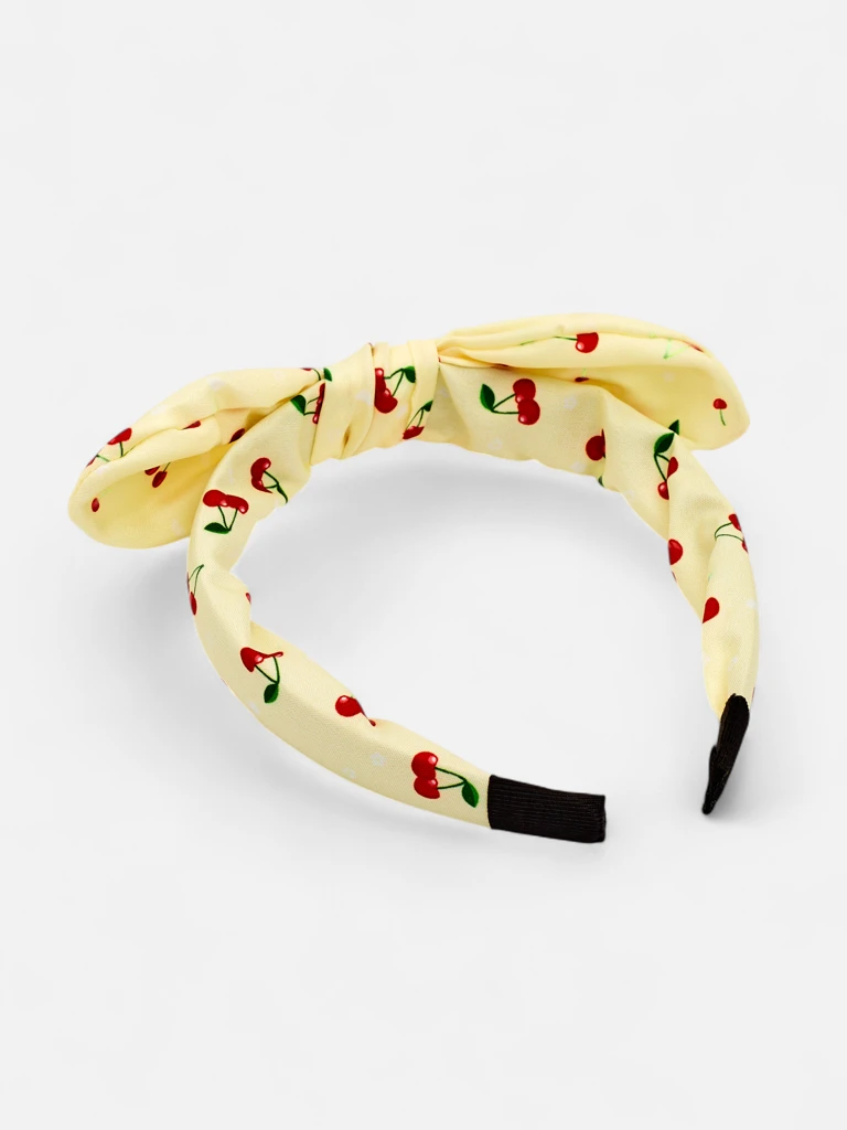 Royalfashion Children's headband with a cherry print bow
