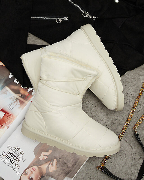 Bēšas krāsas sieviešu apavi a'la sniega zābaki Amirfu- Footwear