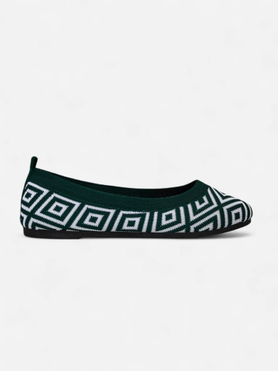 Royalfashion Fabric women's ballet flats with a geometric print Metric