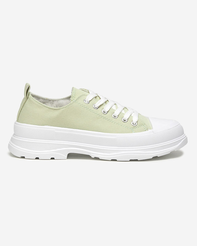 OUTLET Green women's sports sneakers Cresoma - Footwear