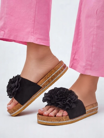 Royalfashion Women's sandals with flowers Focce