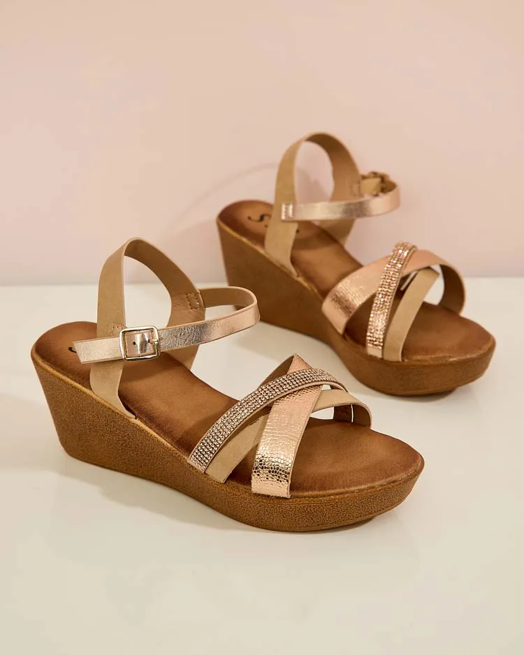 Royalfashion Sieviešu sandales ar cirkoniem Bozi