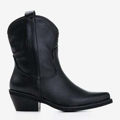 Black Laia women's cowboy boots - Footwear