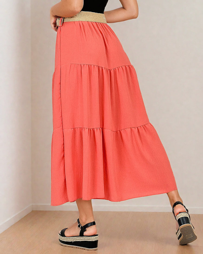 Royalfashion Sieviešu midi svārki ar jostu