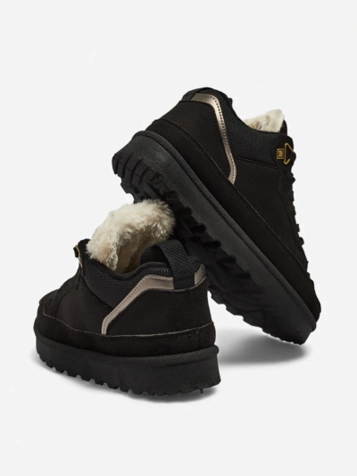 Diana Women's Sneakers Black Suede Comfortable for Winter