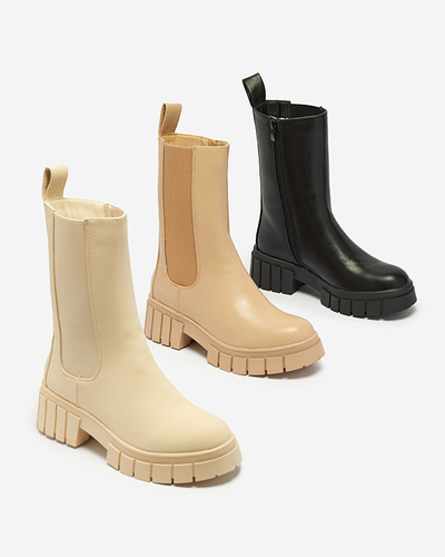 Women's beige high insulated boots Otika - Footwear