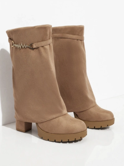 Flora Light Brown Elegant Autumn Ankle Boots