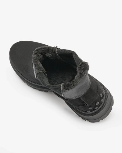 Royalfashion Melni sieviešu siltinātie zābaki Comfy Walk