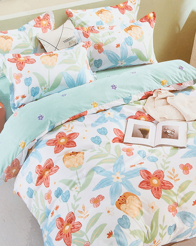 Royalfashion Flower bedding 160x200 set of 3 PARTS