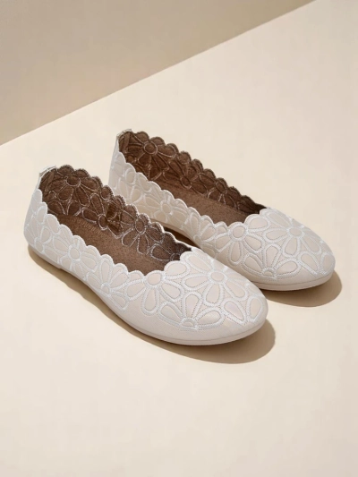 Royalfashion Ziedu raksta sieviešu baleta čībiņas Magerro