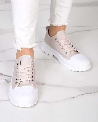 Серые женские кеды на высокой подошве Mytiko