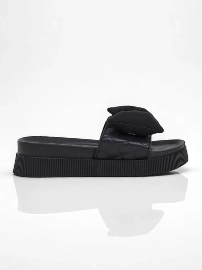 Royalfashion Women's platform flip-flops with a bow Mivo Jump