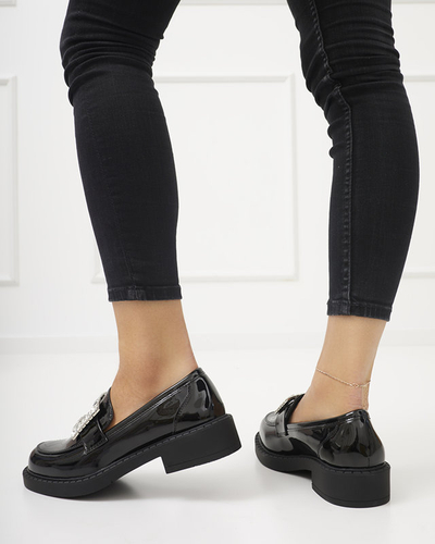 Black women's shoes with Larri crystals - Footwear