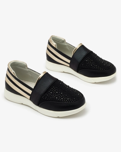 Black children's slip-on sneakers - on Ciarala - Footwear