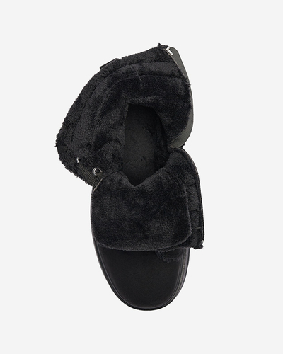 Женские утепленные ботинки-трапперы в черном колозре Tivica - Обувь