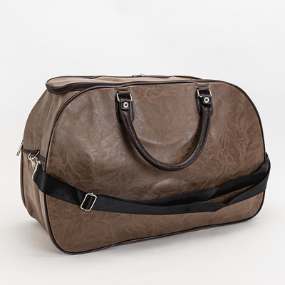 Brown Quilted Travel Bag - Accessories