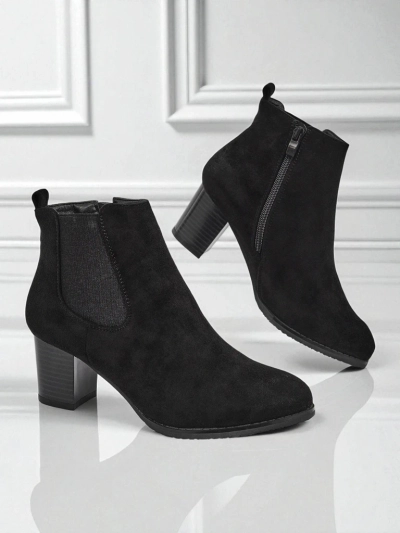 Velvet Trace Women's Eco-Suede Heeled Ankle Boots