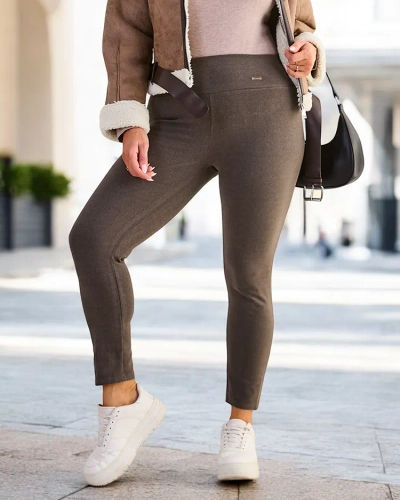 Женские леггинсы Royalfashion с хлопковой подкладкой большого размера