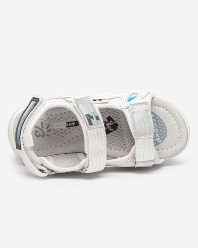 White children's sandals with Berigi patches - Footwear