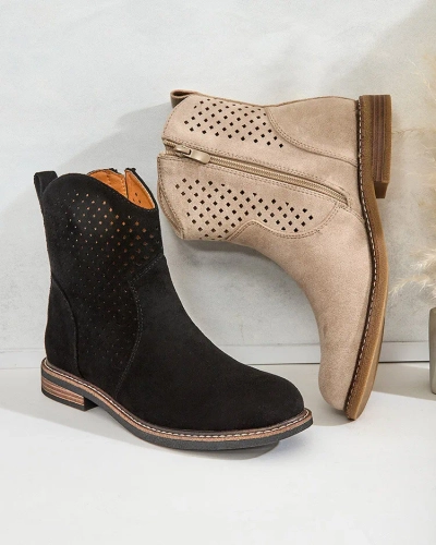 Royalfashion Женские ажурные сапоги-тоффы