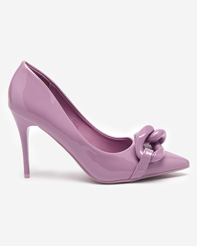 Violet women's pumps on a high heel Salete - Footwear