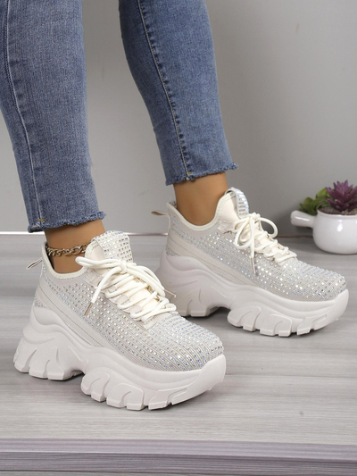 Спортивные кроссовки Royalfashion для женщин с стразами Blysco