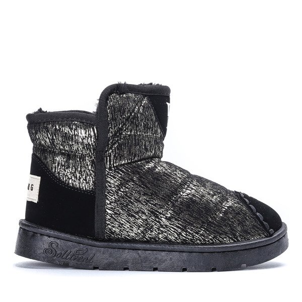 Зимние ботинки черного и золотого цвета Midori - Обувь