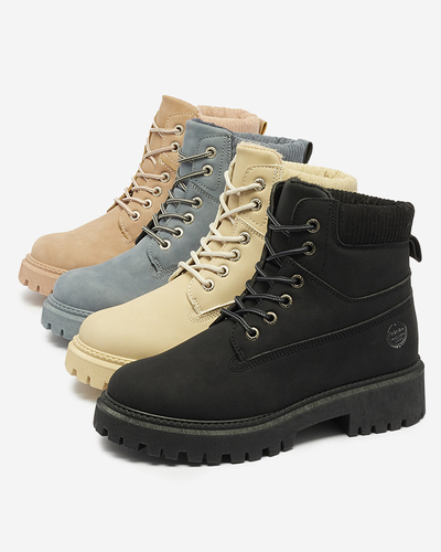 Dark pink women's insulated trapper boots Teruna - Footwear