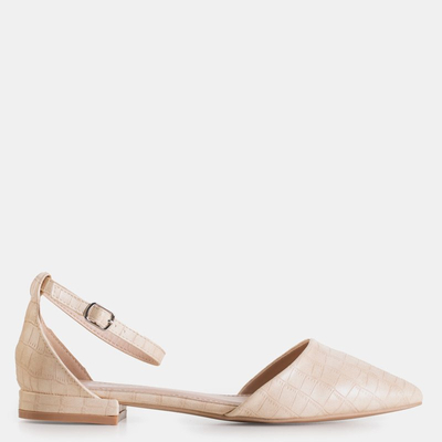 Beige women's flat-heeled ballerinas Wilena - Shoes