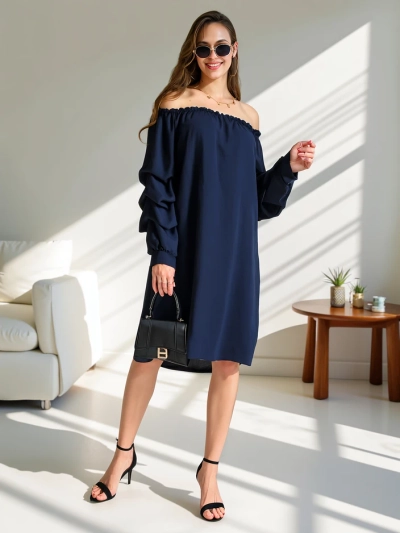 Royalfashion Smooth women's dress a'la Spanish with ruffles