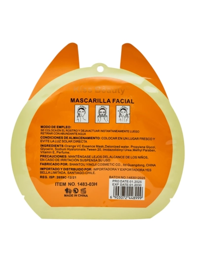 Sheet Face Mask Orange - Moisturizing