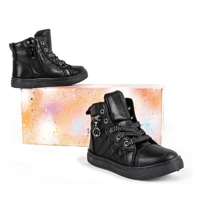 Black girls 'boots with a black Caramella sole - Footwear 1