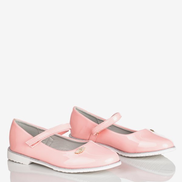 Pink varnished ballerinas for the girl Kandi - Footwear 1