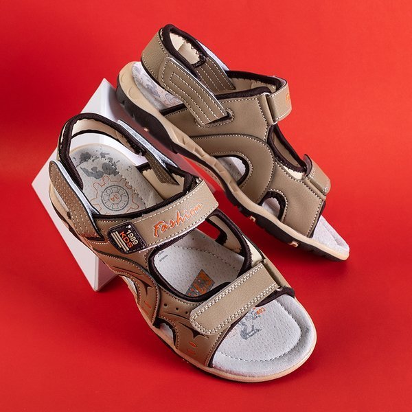 Bēšas bērnu sandales ar Velcro Roser - Apavi
