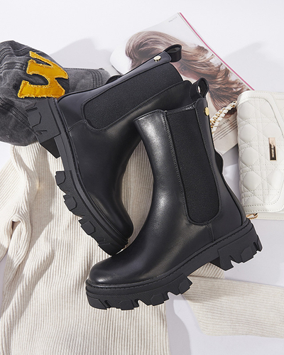 Women's high boots in black Vyvieva- Footwear