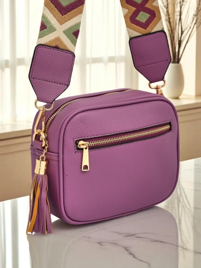 Royalfashion Geantă mică de damă din piele ecologică cu curea colorată Kovi Lace