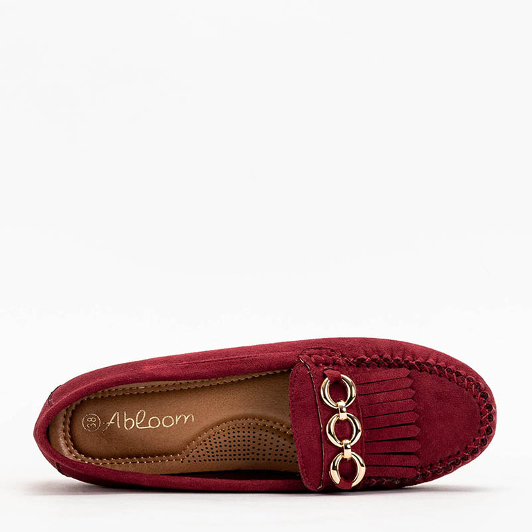 Terikala maroon eco-suede loafers for women - Footwear