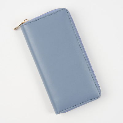 Liels zils sieviešu maks no ekoloģiskas ādas - Aksesuāri