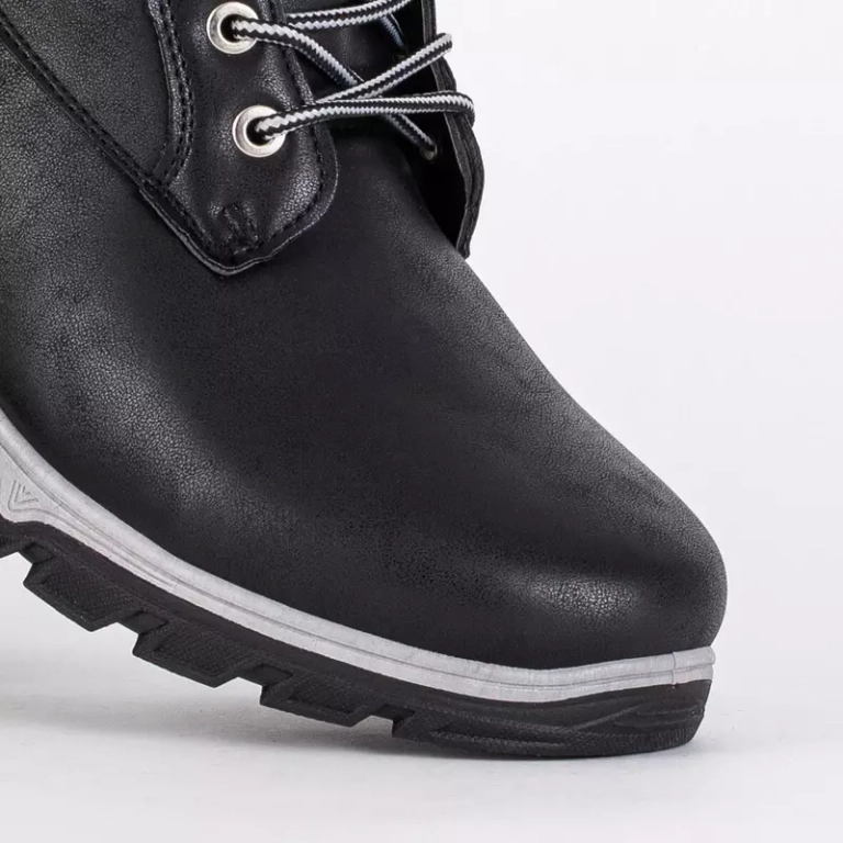 OUTLET Black men's winter hiking boots Omitsok - Footwear