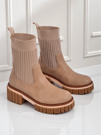 Ivy Storm Women's Faux Leather Block Heel Ankle Boots