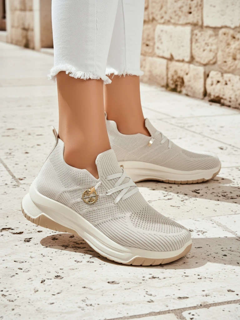 Royalfashion Slip-on stila sieviešu auduma sporta apavi Teletta