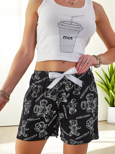 Royalfashion kokvilnas sieviešu šorti ar lāčiem