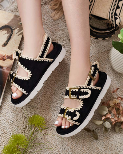 Royalfashion Sieviešu zamšādas sandales Lunnay eko