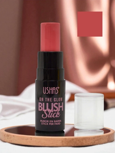 Blush with sponge in Pink Coral color
