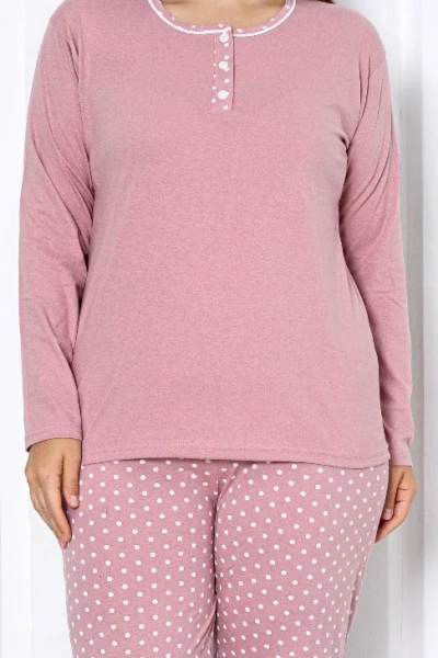 Royalfashion Women's Cotton 2-Piece Polka Dot Pajama PLUS SIZE